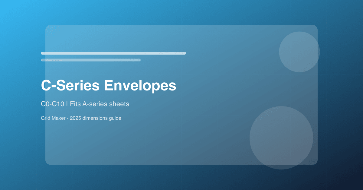C-Series Envelope Sizes: Complete ISO 269 Guide from C0 to C10
