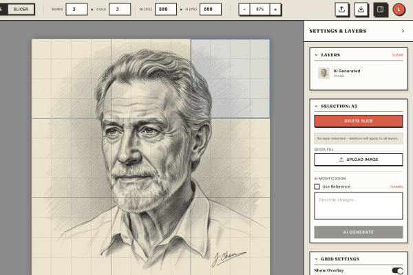 Slice & Export - Merge cells and batch export for social media